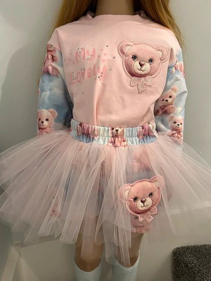 DAGA - Teddy Bear Dream Top and Skort Set