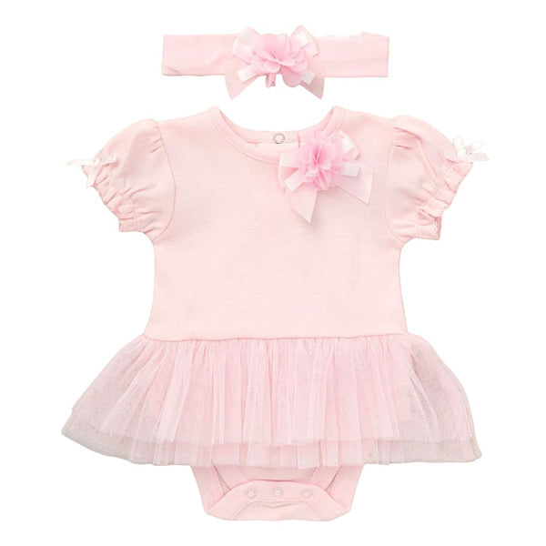 Girls Pink 2pc Tutu Romper Set