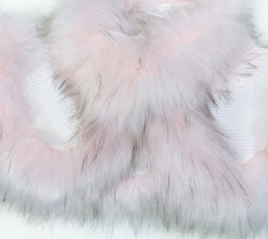 WEE ME - PINK WAFFLE FAUX FUR CAPE