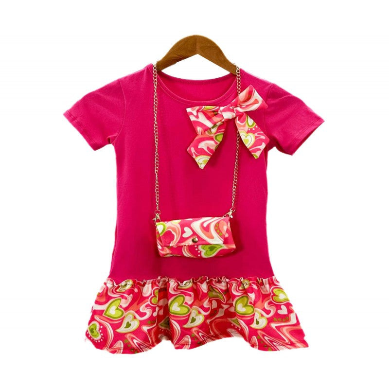 Girls Summer Dress with Matching Bag