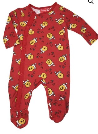 Winne The Pooh Christmas Sleepsuit